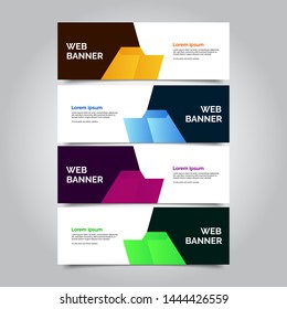 Set of four abstract vector banners.modern template design for web