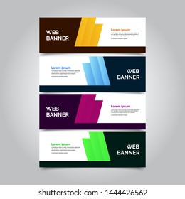 Set of four abstract vector banners.modern template design for web