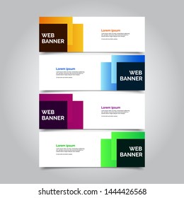 Set of four abstract vector banners.modern template design for web