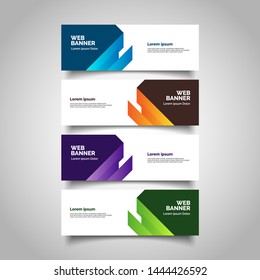 Set of four abstract vector banners.modern template design for web