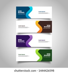 Set of four abstract vector banners.modern template design for web