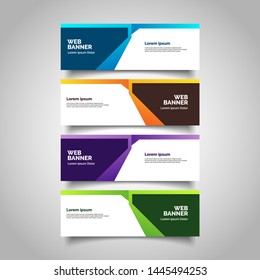 Set of four abstract vector banners.modern template design for web