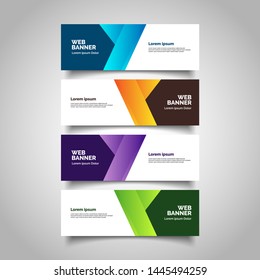 Set of four abstract vector banners.modern template design for web