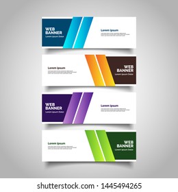 Set of four abstract vector banners.modern template design for web
