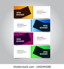 Set of four abstract vector banners.modern template design for web