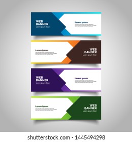Set of four abstract vector banners.modern template design for web