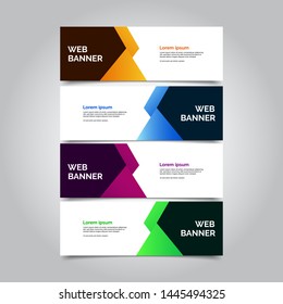 Set of four abstract vector banners.modern template design for web