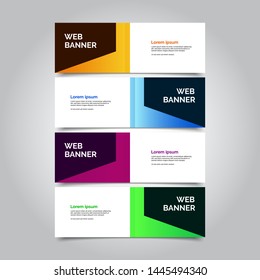 Set of four abstract vector banners.modern template design for web