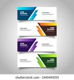 Set of four abstract vector banners.modern template design for web