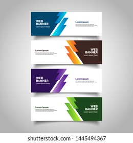 Set of four abstract vector banners.modern template design for web