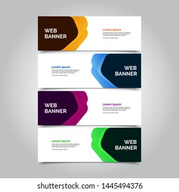 Set of four abstract vector banners.modern template design for web