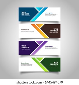 Set of four abstract vector banners.modern template design for web