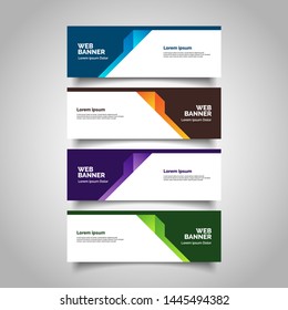 Set of four abstract vector banners.modern template design for web