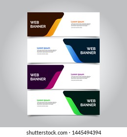 Set of four abstract vector banners.modern template design for web