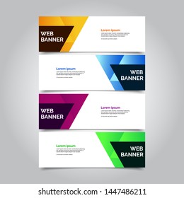 Set of four abstract vector banners.modern template design for web