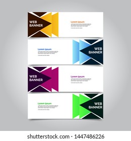 Set of four abstract vector banners.modern template design for web