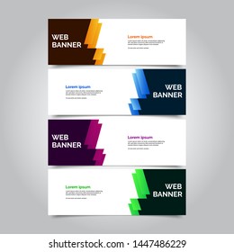 Set of four abstract vector banners.modern template design for web