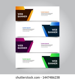 Set of four abstract vector banners.modern template design for web