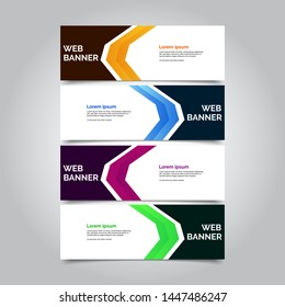 Set of four abstract vector banners.modern template design for web