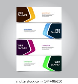 Set of four abstract vector banners.modern template design for web