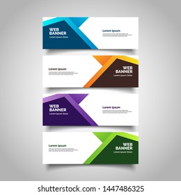 Set of four abstract vector banners.modern template design for web