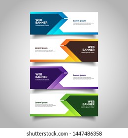 Set of four abstract vector banners.modern template design for web