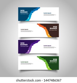 Set of four abstract vector banners.modern template design for web