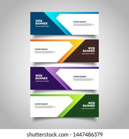 Set of four abstract vector banners.modern template design for web