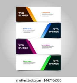 Set of four abstract vector banners.modern template design for web