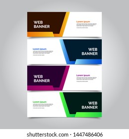 Set of four abstract vector banners.modern template design for web