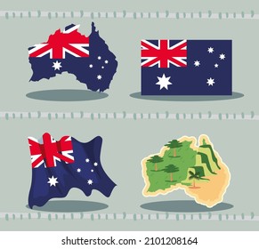 set of four australian items