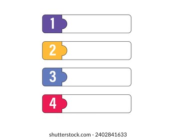 Conjunto de cuatro colores de fondo con números