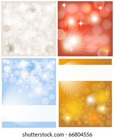 Set of four backgrounds