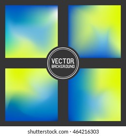 Set of four backgrounds blurred in one color. It can be used for banners, flyers, covers, signage in a contemporary style.