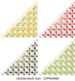 Set of four backgrounds texture filled with a clear field for the text