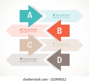 Set Of Four Banners With Arrows. Infographic Design