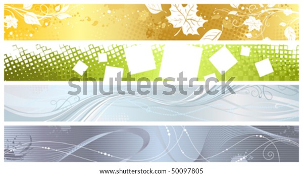 Set Four Banners Blank Space Your Stock Vector Royalty Free 50097805
