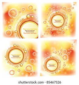 Set of four beautiful abstract background