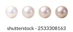 A set of four beautiful, pearl-like spheres with a luxurious glossy finish.

