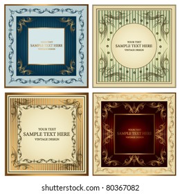 Set of four beautiful vintage frame