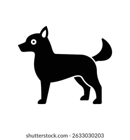 
A set of four black dog silhouette pictograms.icon