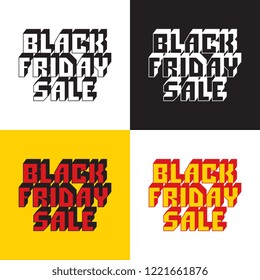 set of four black friday sale badges. easy to edit and customize vector illustration. eps10