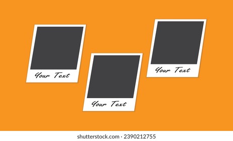 set of four blank white banners with black and white text
