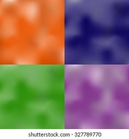 Set of four blurred colorful backgrounds. Gradient mesh. Unfocused backdrops.