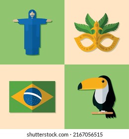 set of four brazilian items