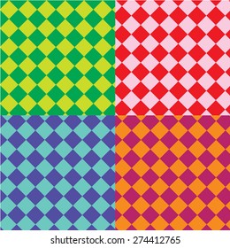 Set Four Bright Colors Rectangular Pattern Stock Vector (Royalty Free ...