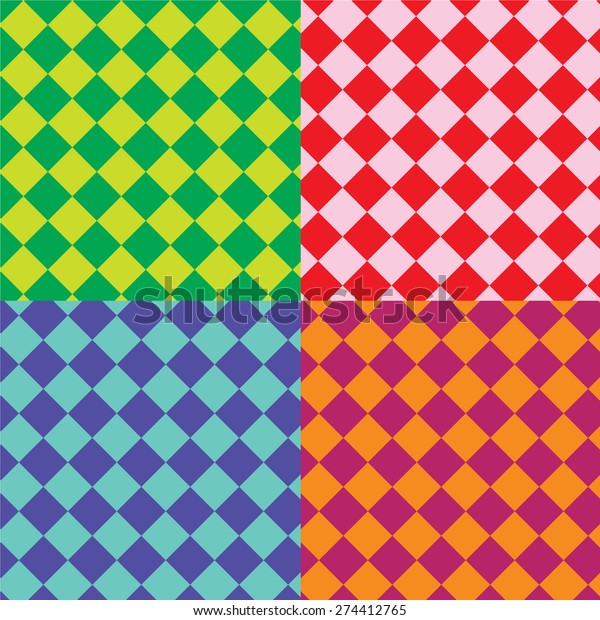 Set Four Bright Colors Rectangular Pattern Stock Vector (Royalty Free ...