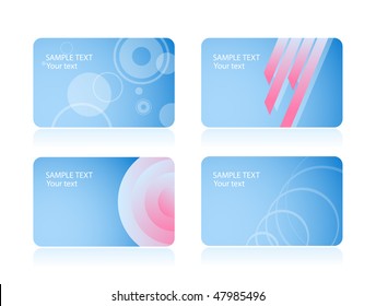 Set of four business cards