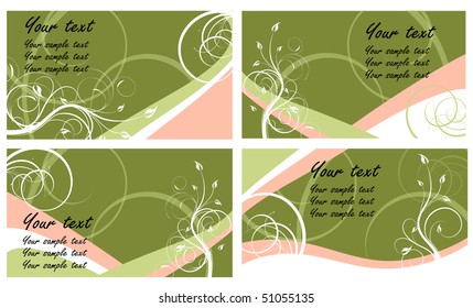 Set of four business cards