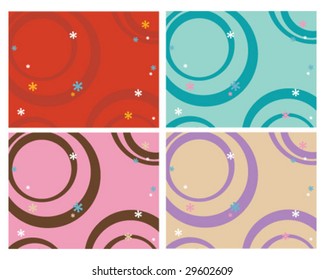 set of four candy color background